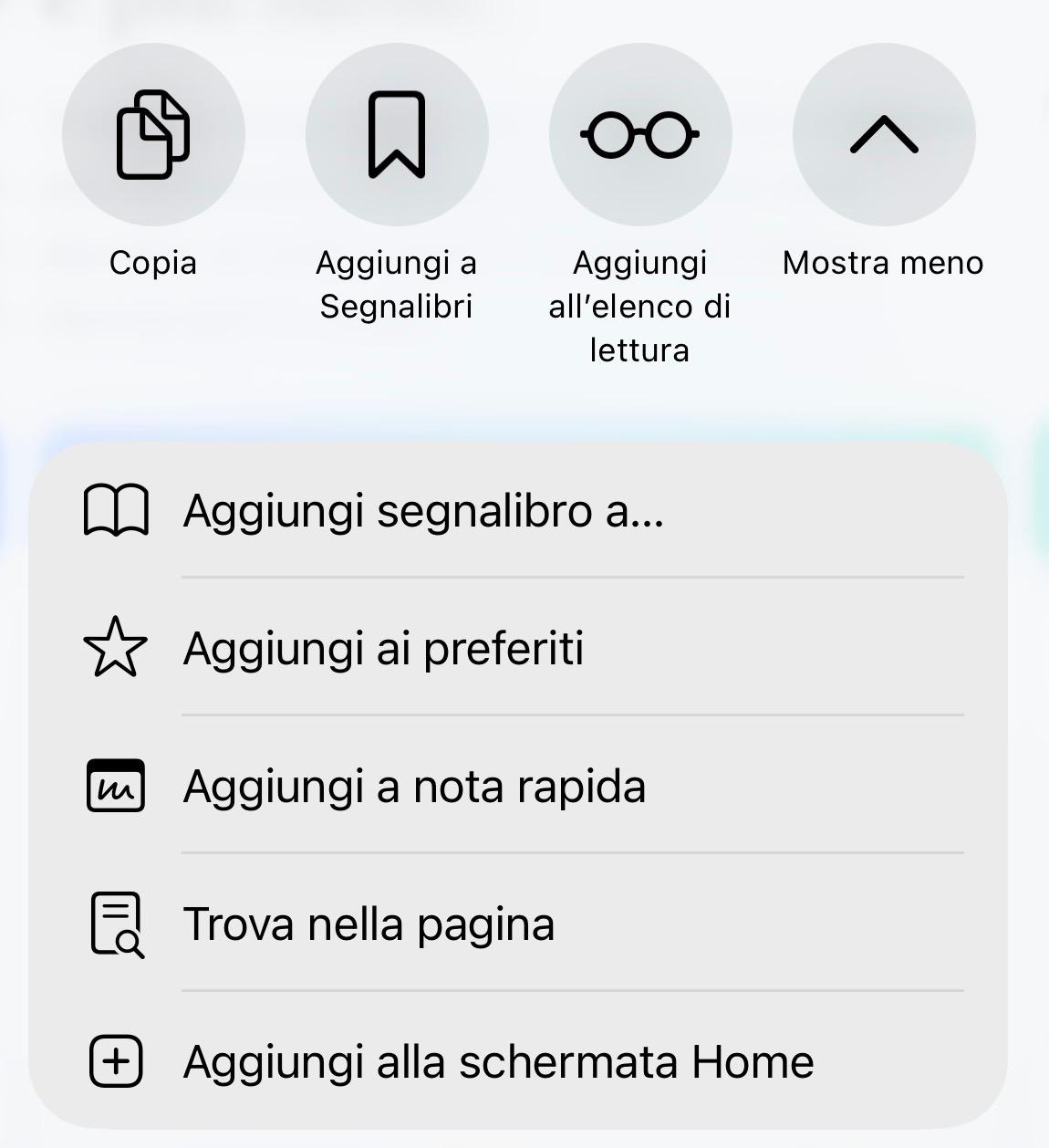 Aggiungi alla schermata Home